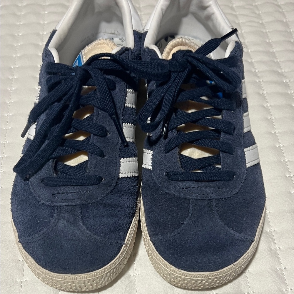 Adidas Gazelle Dark Blue and White